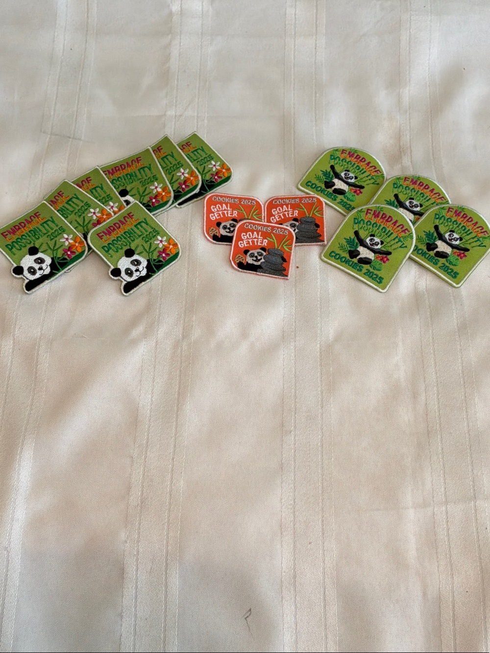 Green and Orange Fun Patch Pack lot of 14